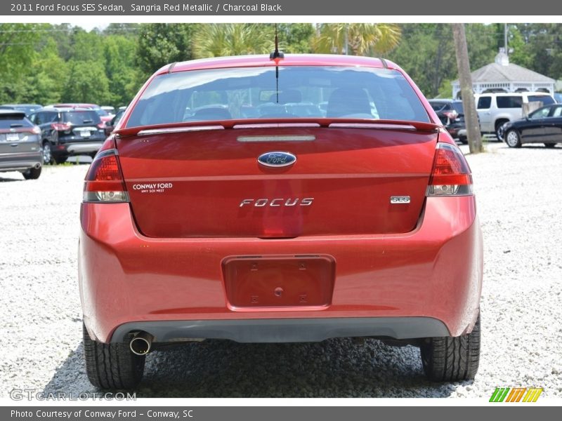 Sangria Red Metallic / Charcoal Black 2011 Ford Focus SES Sedan