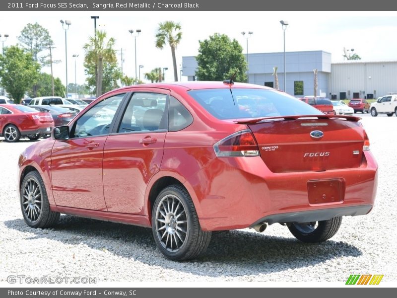 Sangria Red Metallic / Charcoal Black 2011 Ford Focus SES Sedan