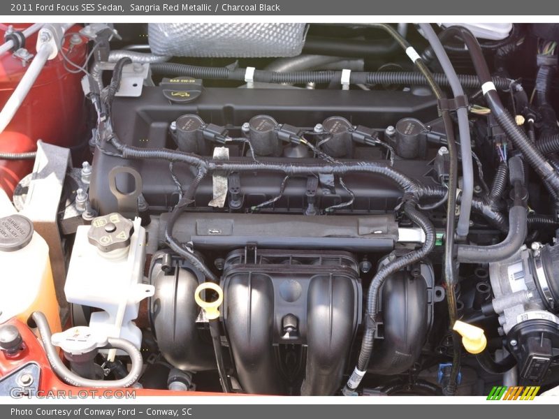 Sangria Red Metallic / Charcoal Black 2011 Ford Focus SES Sedan