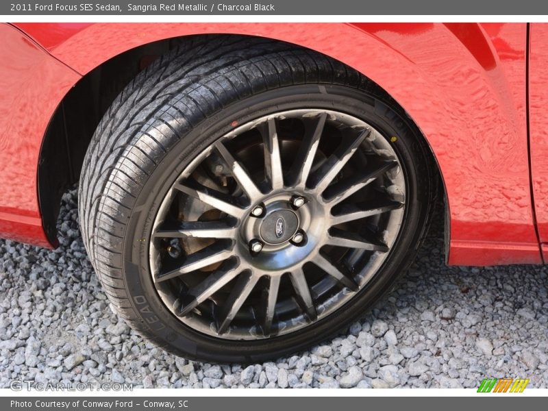 Sangria Red Metallic / Charcoal Black 2011 Ford Focus SES Sedan