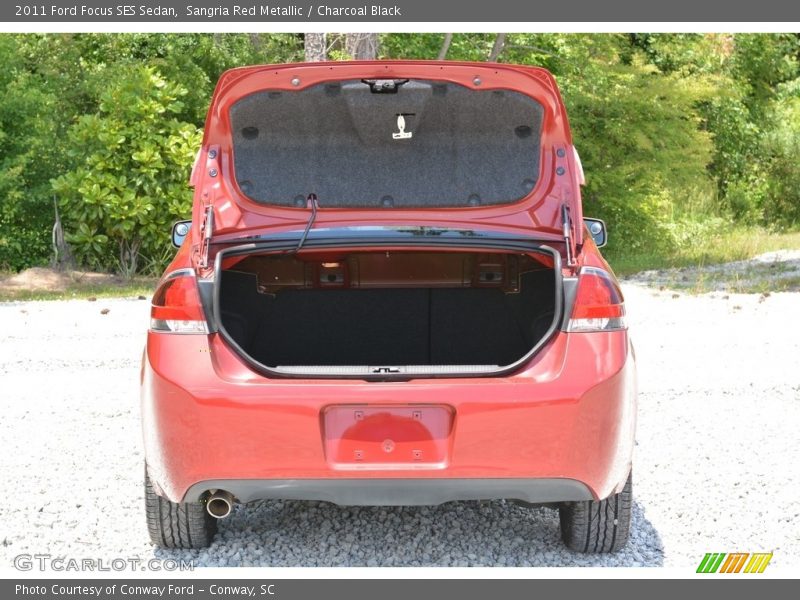 Sangria Red Metallic / Charcoal Black 2011 Ford Focus SES Sedan