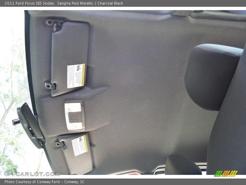 Sangria Red Metallic / Charcoal Black 2011 Ford Focus SES Sedan