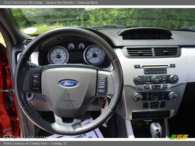 Sangria Red Metallic / Charcoal Black 2011 Ford Focus SES Sedan