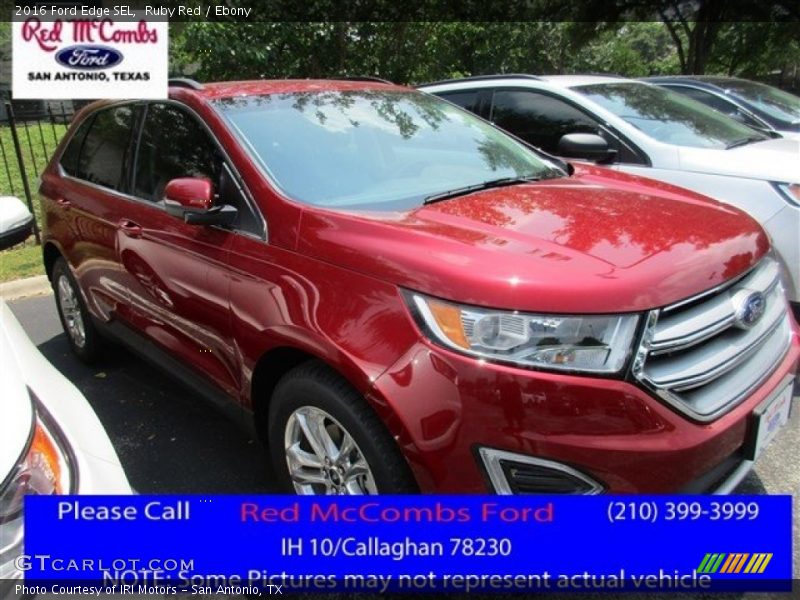 Ruby Red / Ebony 2016 Ford Edge SEL