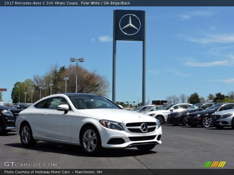 Polar White / Silk Beige/Black 2017 Mercedes-Benz C 300 4Matic Coupe