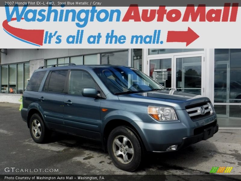 Steel Blue Metallic / Gray 2007 Honda Pilot EX-L 4WD