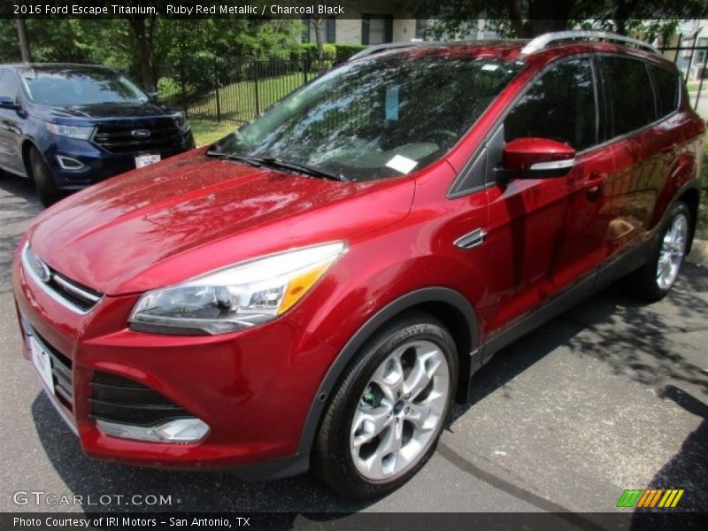 Ruby Red Metallic / Charcoal Black 2016 Ford Escape Titanium