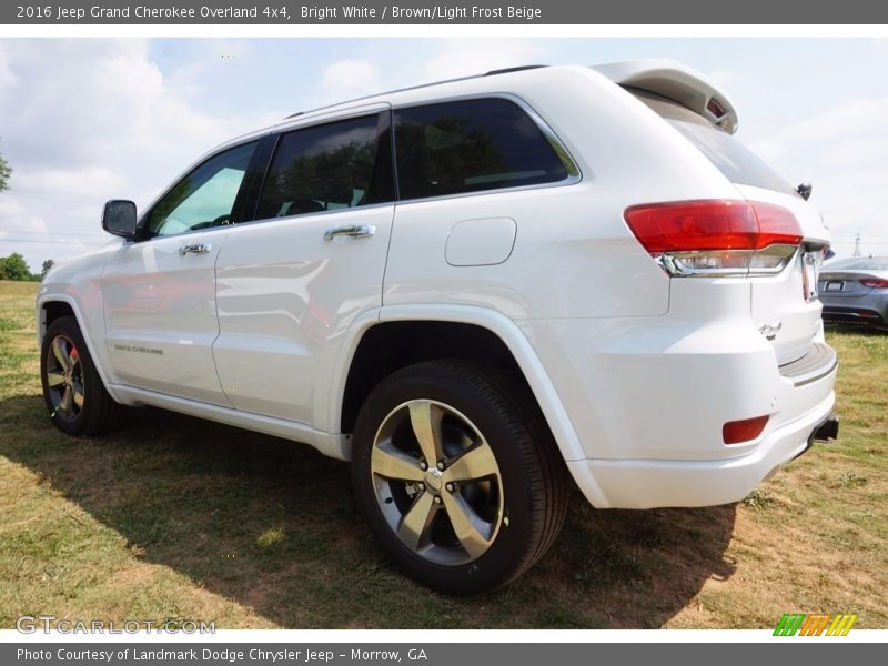 Bright White / Brown/Light Frost Beige 2016 Jeep Grand Cherokee Overland 4x4