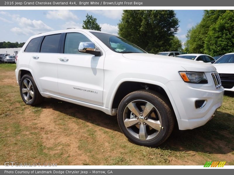 Bright White / Brown/Light Frost Beige 2016 Jeep Grand Cherokee Overland 4x4