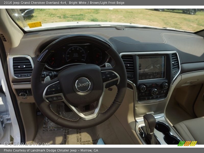 Bright White / Brown/Light Frost Beige 2016 Jeep Grand Cherokee Overland 4x4