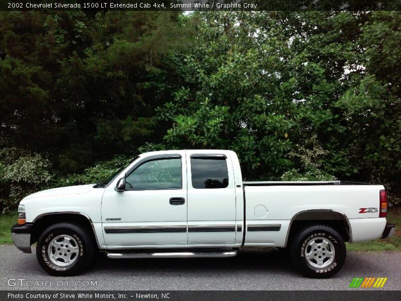 Summit White / Graphite Gray 2002 Chevrolet Silverado 1500 LT Extended Cab 4x4