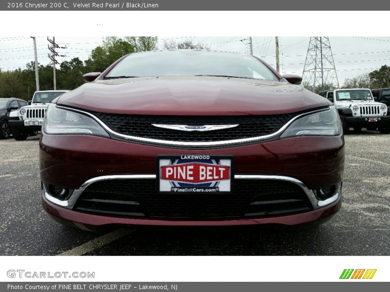 Velvet Red Pearl / Black/Linen 2016 Chrysler 200 C