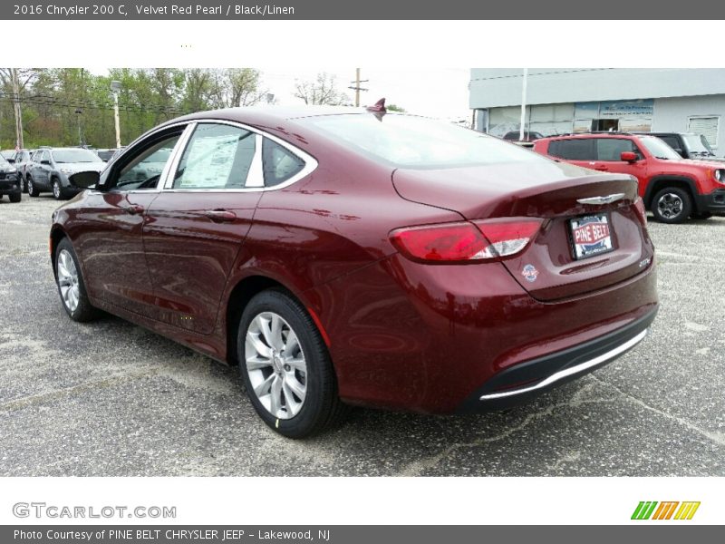 Velvet Red Pearl / Black/Linen 2016 Chrysler 200 C