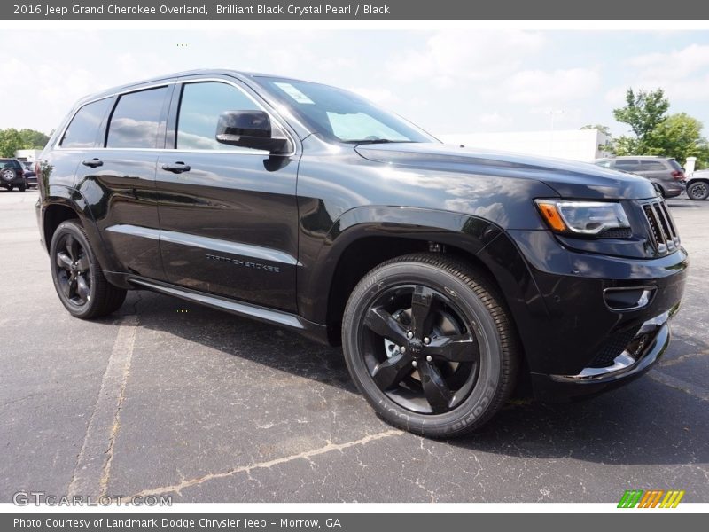 Brilliant Black Crystal Pearl / Black 2016 Jeep Grand Cherokee Overland