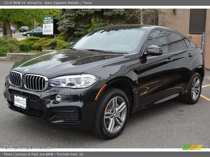 Black Sapphire Metallic / Terra 2016 BMW X6 xDrive50i