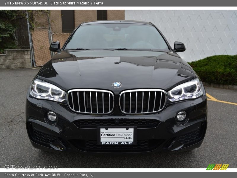 Black Sapphire Metallic / Terra 2016 BMW X6 xDrive50i