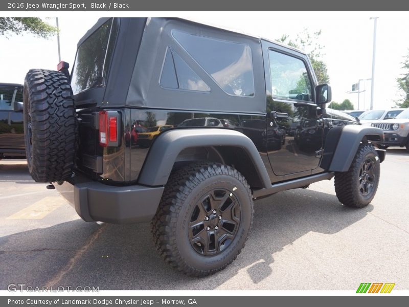 Black / Black 2016 Jeep Wrangler Sport