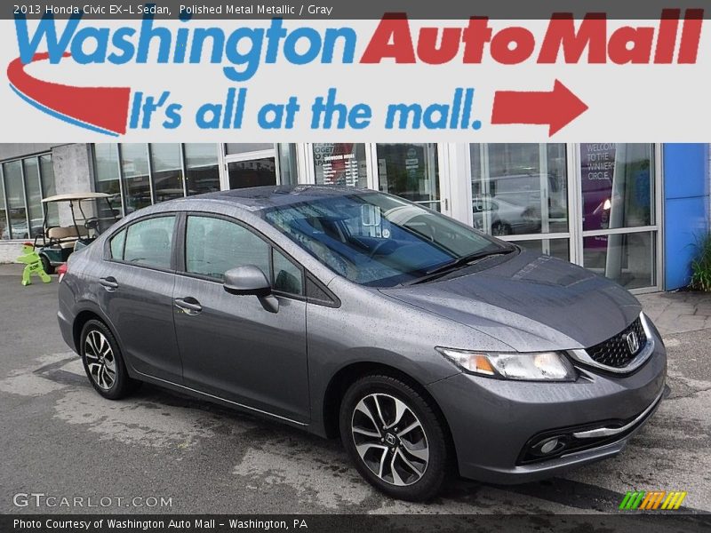Polished Metal Metallic / Gray 2013 Honda Civic EX-L Sedan