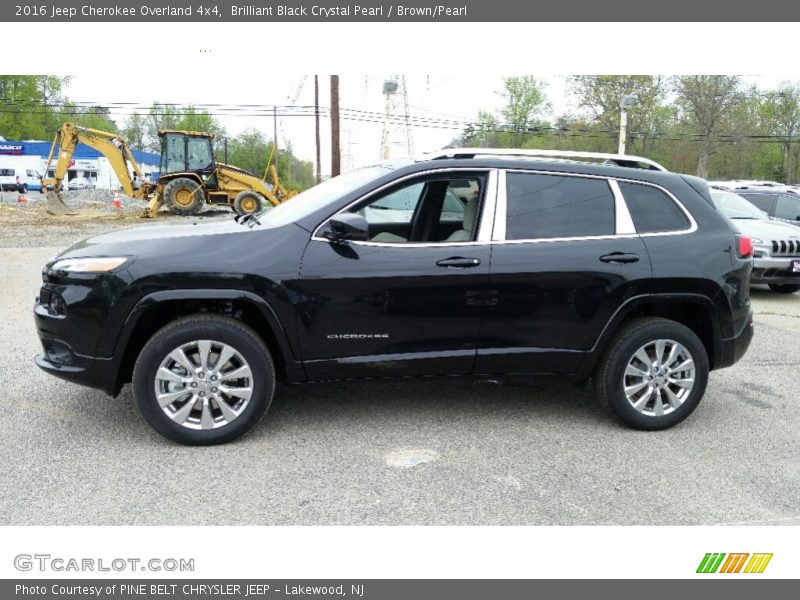 Brilliant Black Crystal Pearl / Brown/Pearl 2016 Jeep Cherokee Overland 4x4