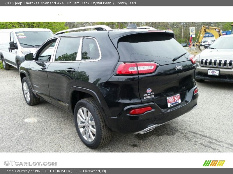 Brilliant Black Crystal Pearl / Brown/Pearl 2016 Jeep Cherokee Overland 4x4