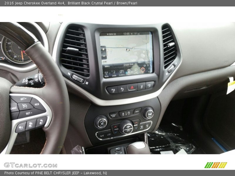 Brilliant Black Crystal Pearl / Brown/Pearl 2016 Jeep Cherokee Overland 4x4
