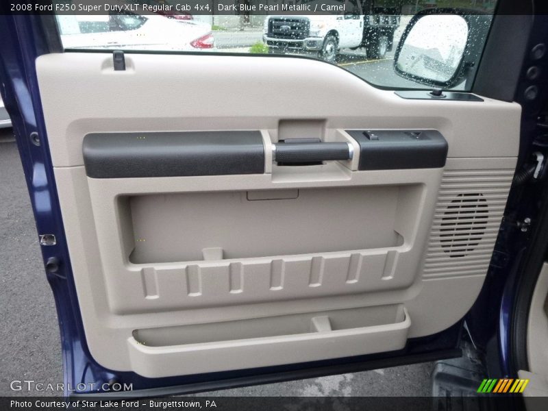 Dark Blue Pearl Metallic / Camel 2008 Ford F250 Super Duty XLT Regular Cab 4x4