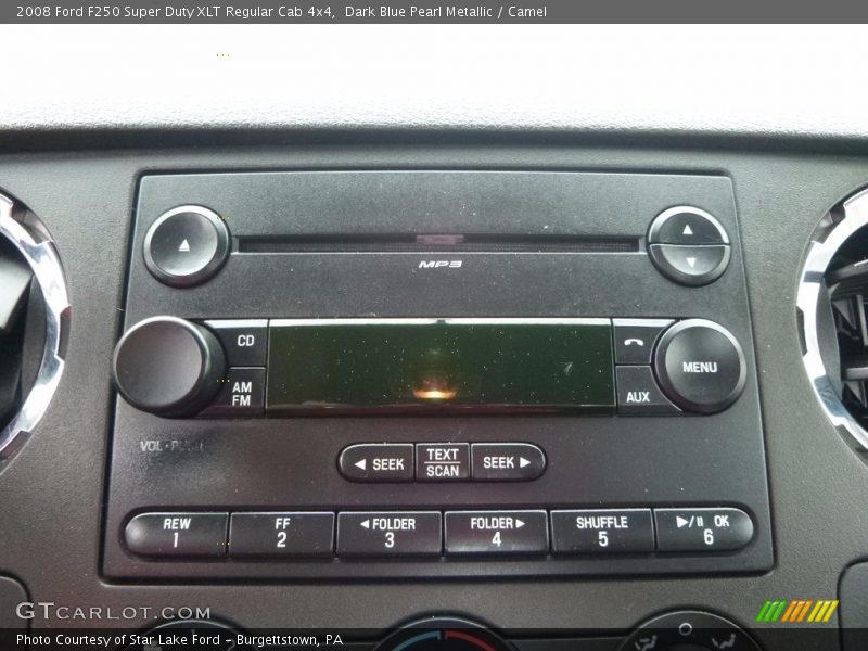 Dark Blue Pearl Metallic / Camel 2008 Ford F250 Super Duty XLT Regular Cab 4x4