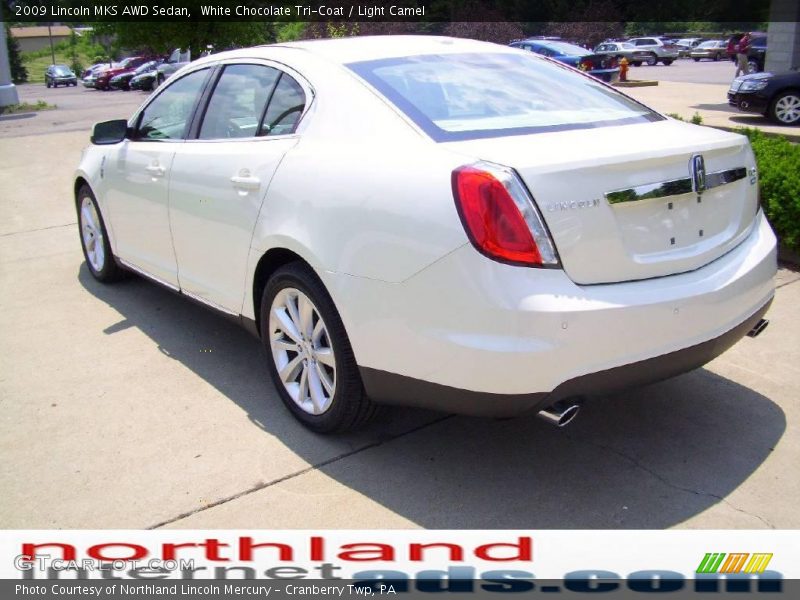 White Chocolate Tri-Coat / Light Camel 2009 Lincoln MKS AWD Sedan