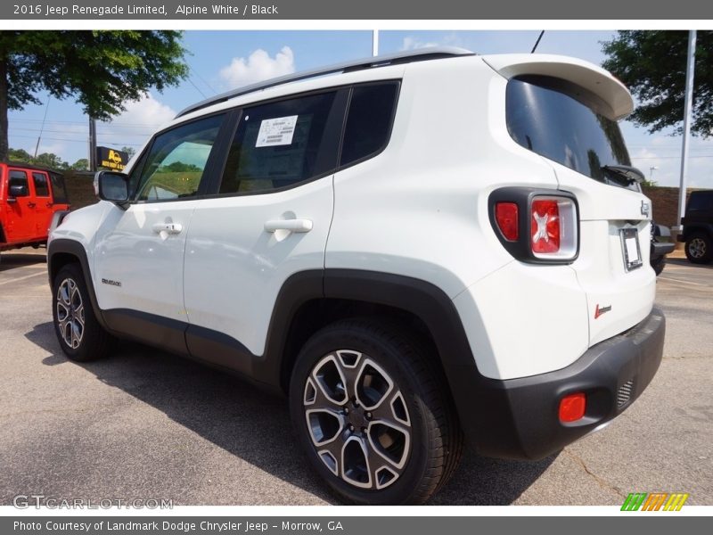 Alpine White / Black 2016 Jeep Renegade Limited