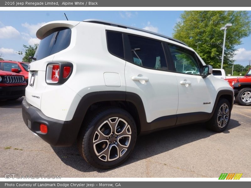 Alpine White / Black 2016 Jeep Renegade Limited