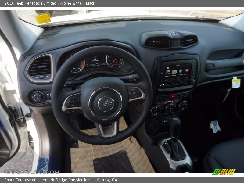 Alpine White / Black 2016 Jeep Renegade Limited