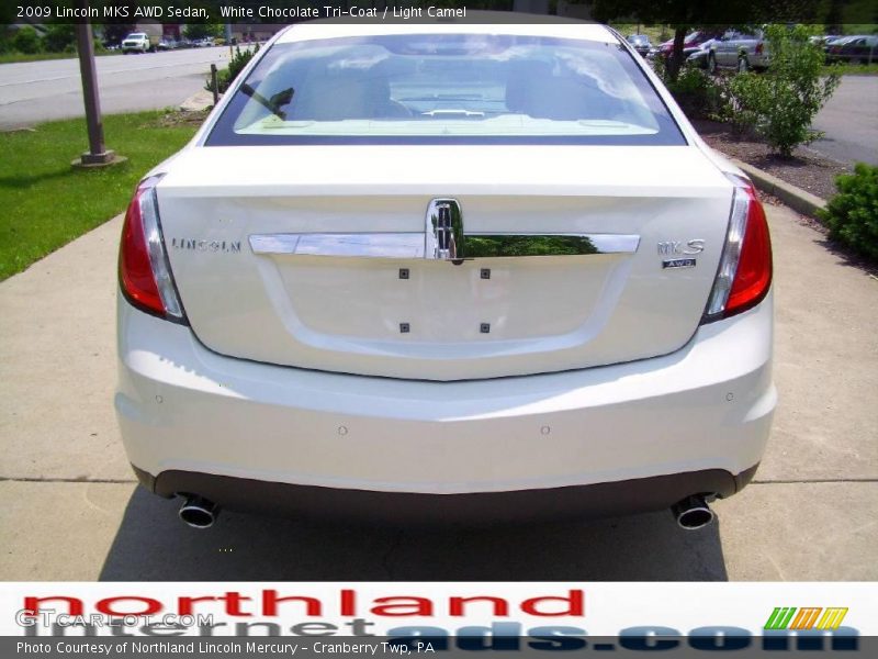 White Chocolate Tri-Coat / Light Camel 2009 Lincoln MKS AWD Sedan