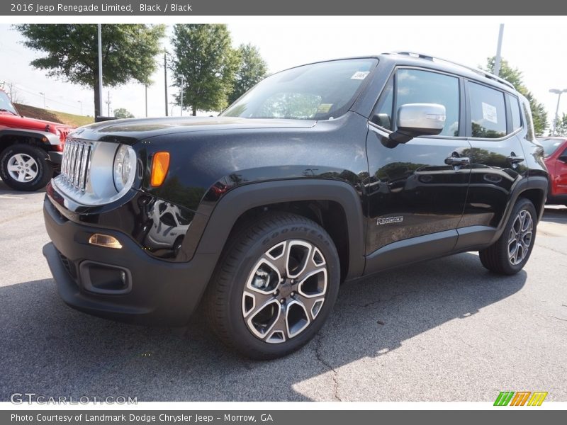 Black / Black 2016 Jeep Renegade Limited