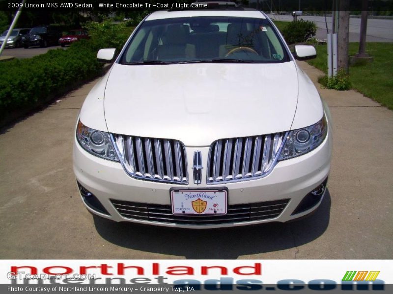 White Chocolate Tri-Coat / Light Camel 2009 Lincoln MKS AWD Sedan