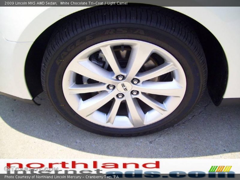 White Chocolate Tri-Coat / Light Camel 2009 Lincoln MKS AWD Sedan