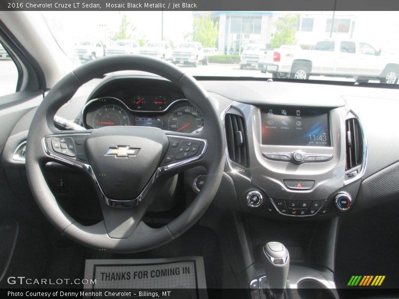 Mosaic Black Metallic / Jet Black 2016 Chevrolet Cruze LT Sedan