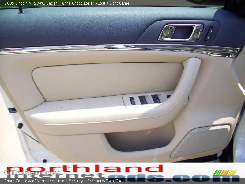 White Chocolate Tri-Coat / Light Camel 2009 Lincoln MKS AWD Sedan