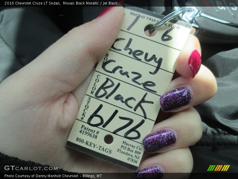 Mosaic Black Metallic / Jet Black 2016 Chevrolet Cruze LT Sedan