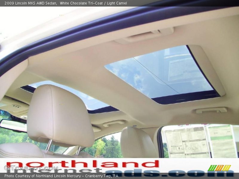 White Chocolate Tri-Coat / Light Camel 2009 Lincoln MKS AWD Sedan