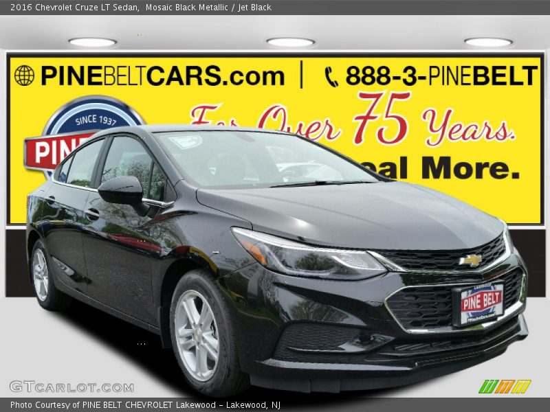 Mosaic Black Metallic / Jet Black 2016 Chevrolet Cruze LT Sedan