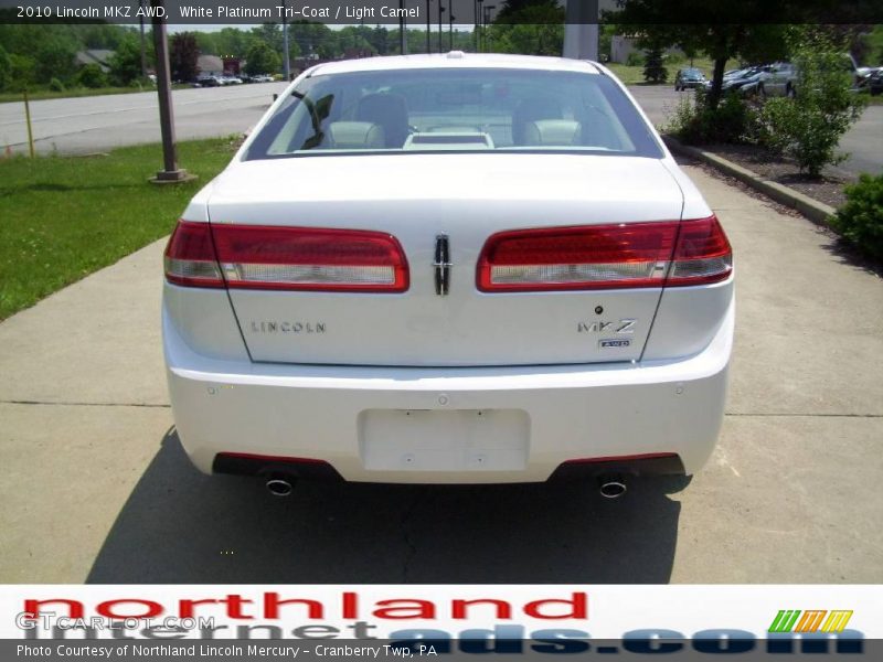 White Platinum Tri-Coat / Light Camel 2010 Lincoln MKZ AWD