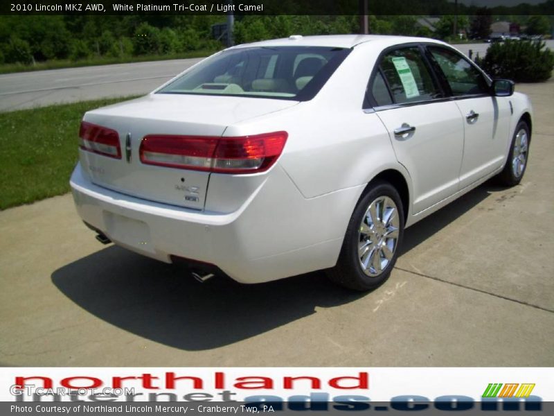 White Platinum Tri-Coat / Light Camel 2010 Lincoln MKZ AWD
