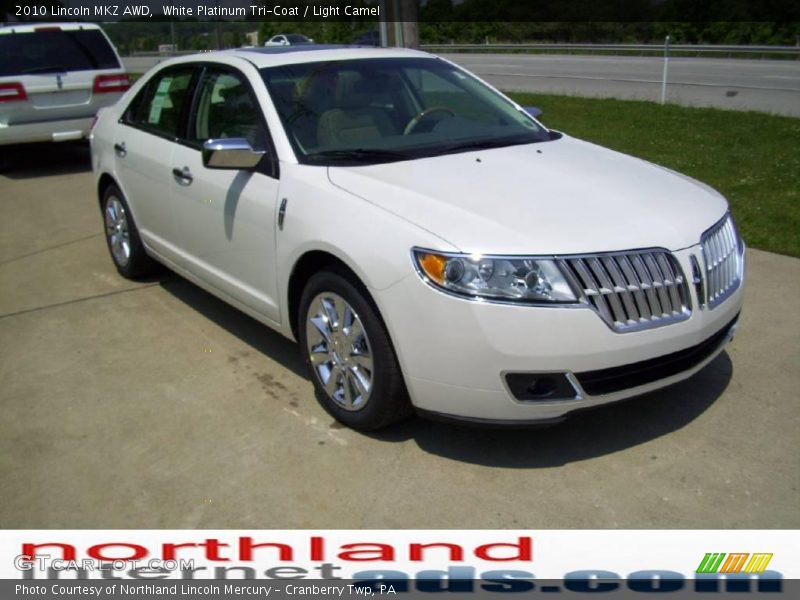 White Platinum Tri-Coat / Light Camel 2010 Lincoln MKZ AWD