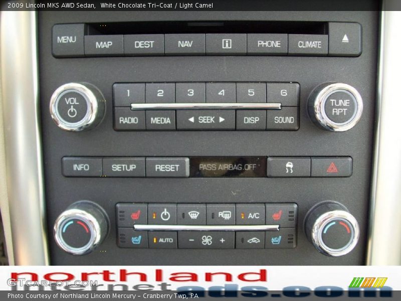 White Chocolate Tri-Coat / Light Camel 2009 Lincoln MKS AWD Sedan