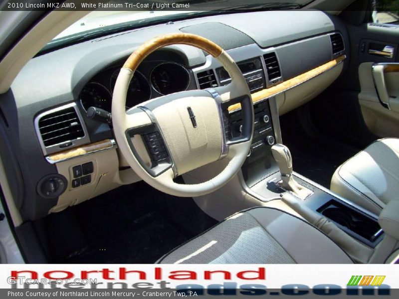 White Platinum Tri-Coat / Light Camel 2010 Lincoln MKZ AWD