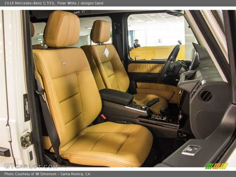 Front Seat of 2016 G 550