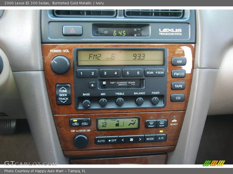 Burnished Gold Metallic / Ivory 2000 Lexus ES 300 Sedan