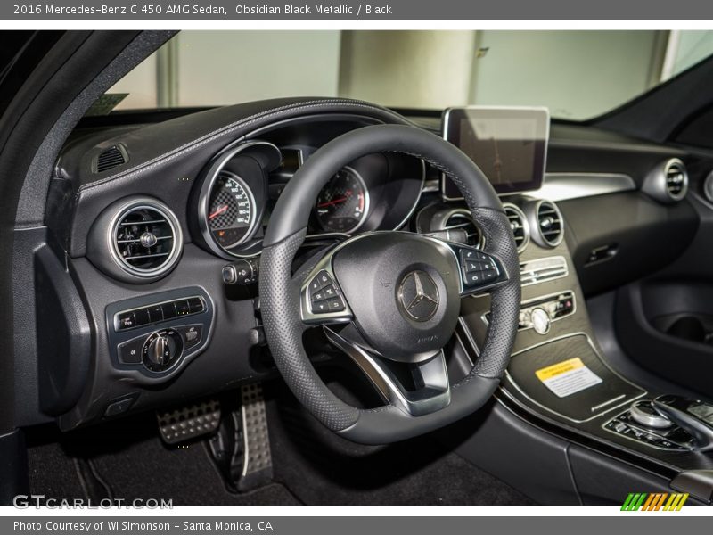 Obsidian Black Metallic / Black 2016 Mercedes-Benz C 450 AMG Sedan