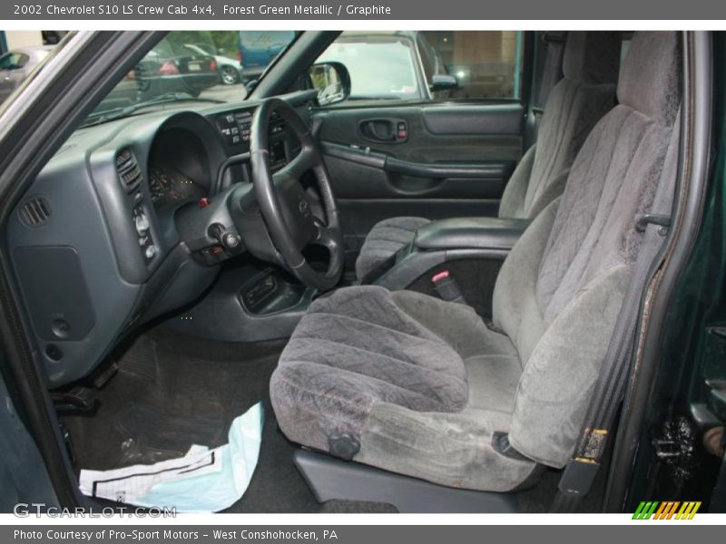 Forest Green Metallic / Graphite 2002 Chevrolet S10 LS Crew Cab 4x4