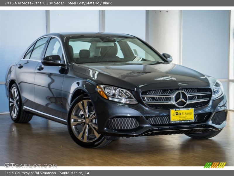 Steel Grey Metallic / Black 2016 Mercedes-Benz C 300 Sedan